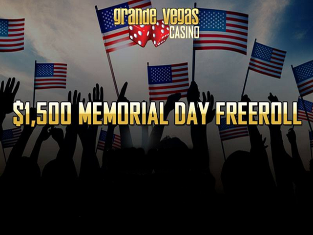 $1,500 on Offer in Grande Vegas Casino Slots Freeroll