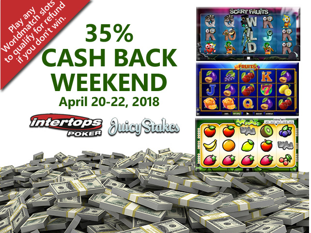 Weekend cash-back for World Match slots