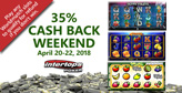 Weekend cash-back for World Match slots