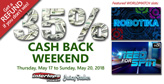 World Match cash-back this weekend