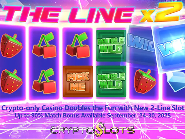 CryptoSlots Doubles the Fun with the Launch of The Line x2 Mega Matrix Slot