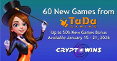 CryptoWins.com Supercharges Its Library with 60 New TaDa Gaming Titles and Exclusive Bonus