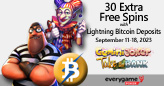 Everygame Poker Players Get 30 Extra Free Spins  When They Deposit with Bitcoin Lightning All players get 10 free spins on new 72 Fortunes, coming September 14th