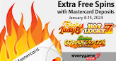 Everygame Poker Players That Deposit with Mastercard Get 30 Extra Free Spins on Super Lucky Slots
