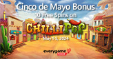 Everygame Poker Celebrates Cinco de Mayo  with Free Spins on Its ChilliPop Slot