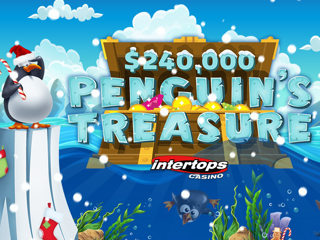 Compete with Other Players for $240,000 in Bonuses during Penguin’s Treasure Contest at Intertops