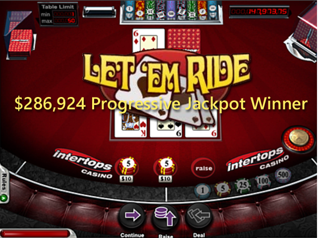 Lucrative progressive hit at Intertops Casino