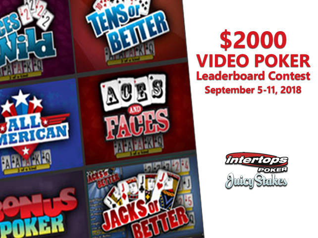 Compete with Other Video Poker Players for $2000 in Prizes