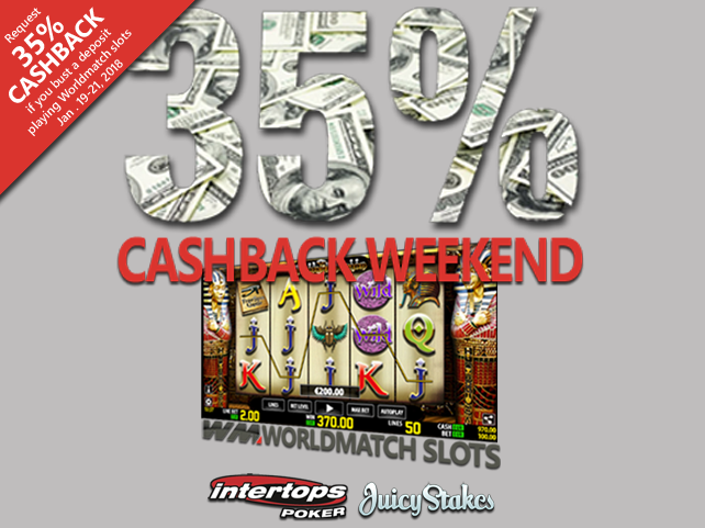 Weekend cash-back promotion for slot fans