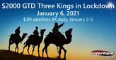$.99 Satellites for $2000 GTD Three Kings on Lockdown Tournament Start January 2nd at Intertops Poker
