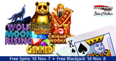 Two New Chinese Slots Featured during Free Spins Week at Intertops Poker and Juicy Stakes Casino 