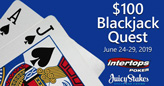 Win $100 Bonus for Hitting Designated Hands during Week-long Blackjack Quest