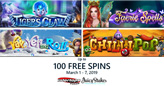 Get up to  100 Free Spins on Betsoft Games like the Mystical Tiger’s Claw 