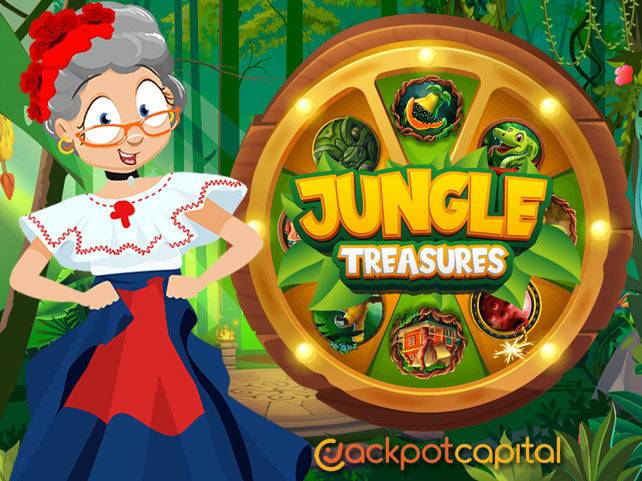 Explore depths of the Costa Rican Wilderness in Jackpot Capital’s “Jungle Treasures” Bonus Wheel on Three Wild Spin Logic Slots