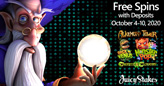 Leprechauns, Wizards, Alien Plants and Exploding Monsters Conjure up to 100 Free Spins