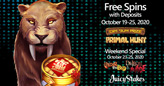 Juicy Stakes Casino Giving Free Spins on 2 Brand New Slots and 2 Halloween Favorites