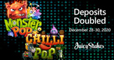 Pop Goes New Years as Deposits Doubled for Popular Monster Pop and Chilli Pop Slots