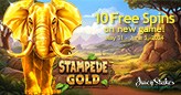Explore the African Savannah in ‘Stampede Gold’ with 10 Free Spins: New Betsoft Slot at Juicy Stakes Casino