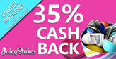 Cash-back for slot players at Juicy Stakes