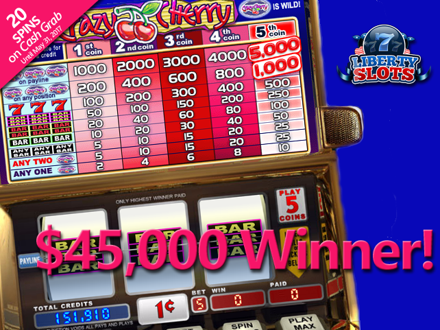 Liberty Slots player wins $45,000
