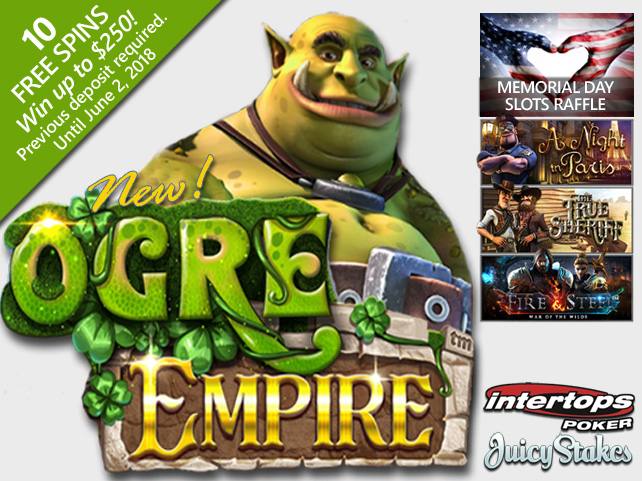 Memorial Day: $1000 Slots Raffle and Debut of New Ogre Empire Slot