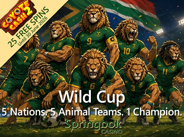 Springbok Casino Launches WILD CUP 2026 with 25 Free Spins on Coyote Cash 2
