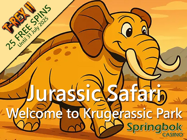 Springbok Casino Unveils “Krugerassic Park” Featuring Dino-Wilds to Celebrate Jurassic World: Rebirth Sequel – Plus 25 Free Spins on T-Rex 2 slot