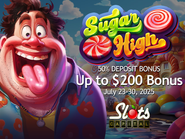 Indulge in a Sugar Rush with Slots Capital Casino’s Sweetest Slot, Sugar High, and Get a 50% Deposit Bonus Up to $200