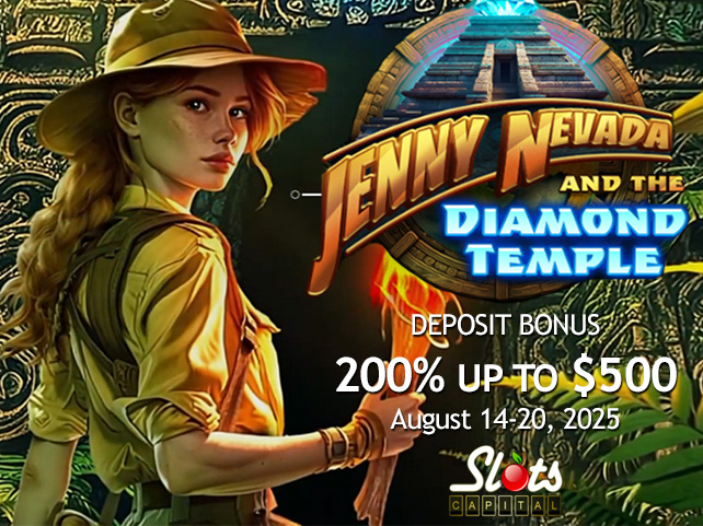 SlotsCapital.lv Heats Up Summer with a Treasure-Filled 200% Bonus on Jenny Nevada and the Diamond Temple