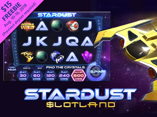 Get a $15 Freebie to Try Slotland's New Stardust Slot