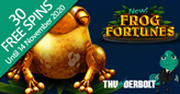 Thunderbolt Casino Giving South African Players 30 Free Spins on RTG’s New ‘Frog Fortunes’
