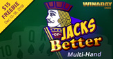 $15 Freebie to Try New Jacks or Better Multi-hand Video Poker