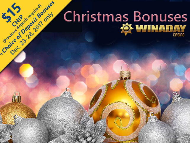 Christmas goodies coming to WinADay Casino