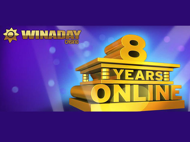 WinADay Casino celebrates eighth birthday